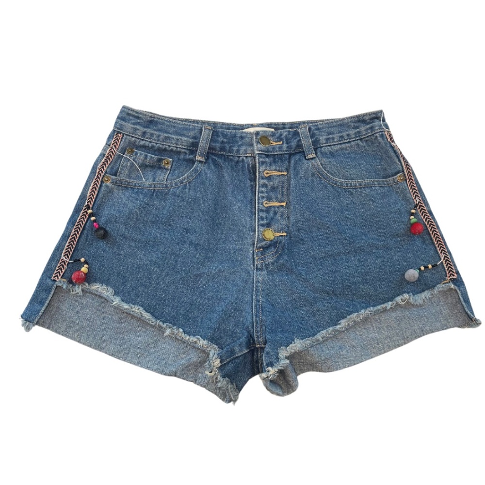 Cali Blue denim shorts with cute accents